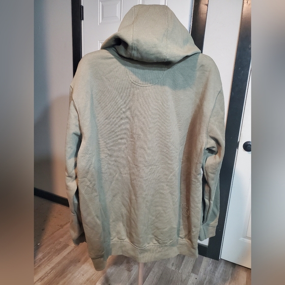 NEW Carhartt Men's Loose Fit Olive Green Hoodie Blue Logo Left Sleeve SIZE XL - Picture 4 of 8